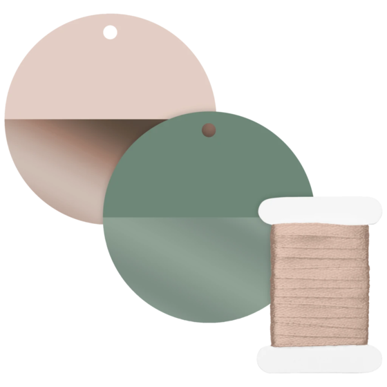 Geschenkanhänger-Set „Stribe“ | salbei