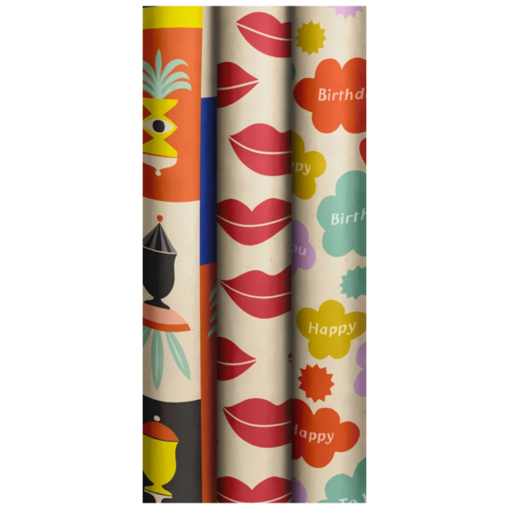 Geschenkpapier „Natural Friendship“ | 70 cm × 2 m, 70 g/m², sortiert