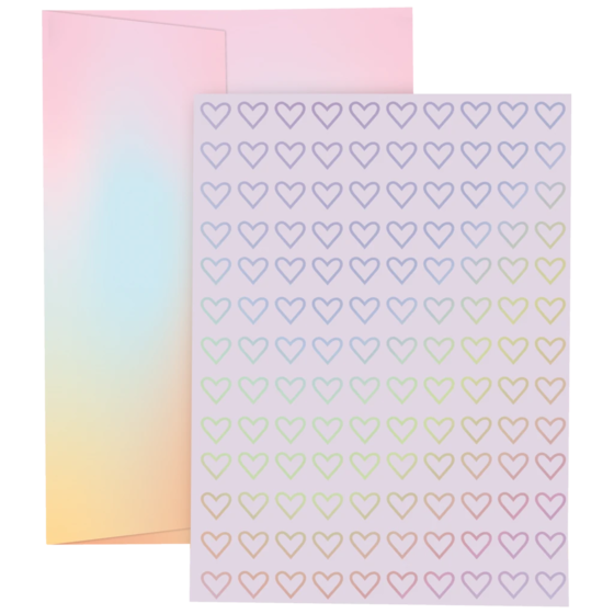 Grusskarten-Set „Kayla“ | lila/regenbogen