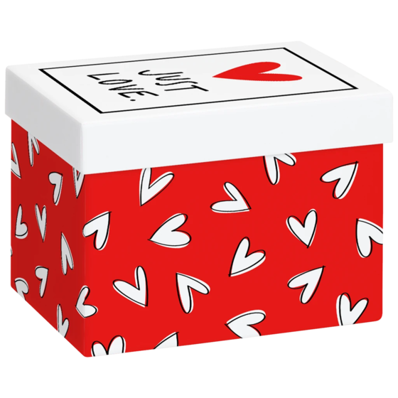 Boîte cadeau « Riley » | 12×12×16,5 cm, 120 g/m², rouge