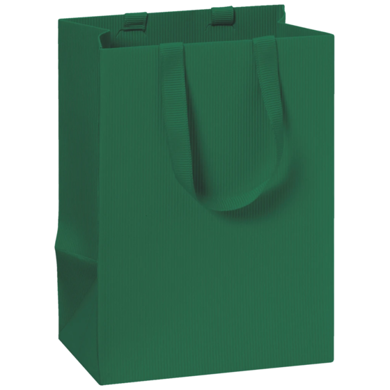 Geschenktasche One Colour | 10×14×8 cm, 250 g/m², dunkelgrün