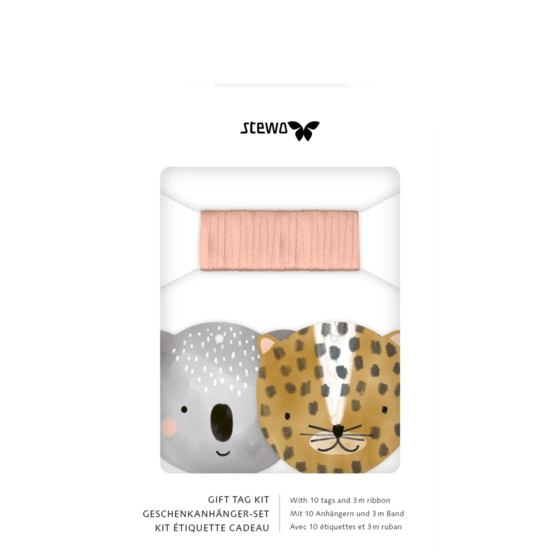 Geschenkanhänger-Set „Buba“ | braun/grau