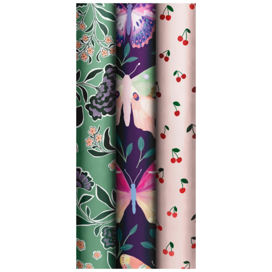 Geschenkpapier „Nature Beauty“ | 70 cm × 1,5 m, 76 g/m², sortiert