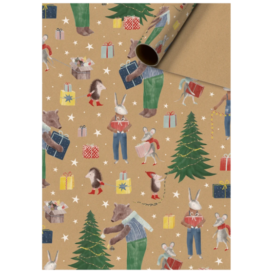 Geschenkpapier „Melin“ | 70 cm × 2 m, braun