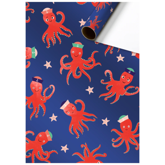 Geschenkpapier „Toffy“ | 70 cm × 1,5 m, 76 g/m², dunkelblau