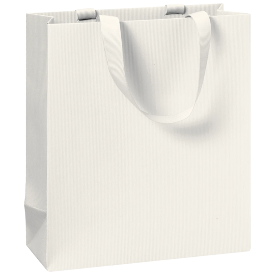 Geschenktasche One Colour | 18×21×8 cm, 250 g/m², hellbeige