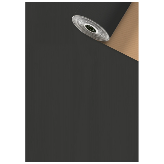 Geschenkpapier Sécaré-Rolle „Uni Duplo“ | 30 cm × 250 m, 70 g/m², schwarz/gold