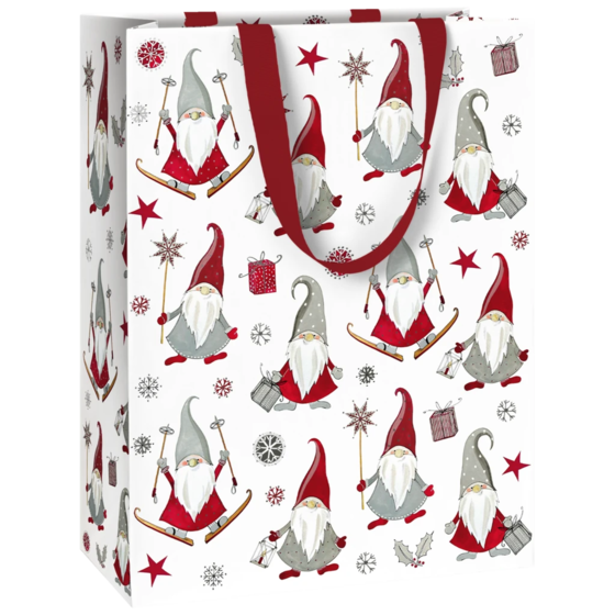 Geschenktasche „Nisse rot “ | 23×30×13 cm, 230 g/m², rot