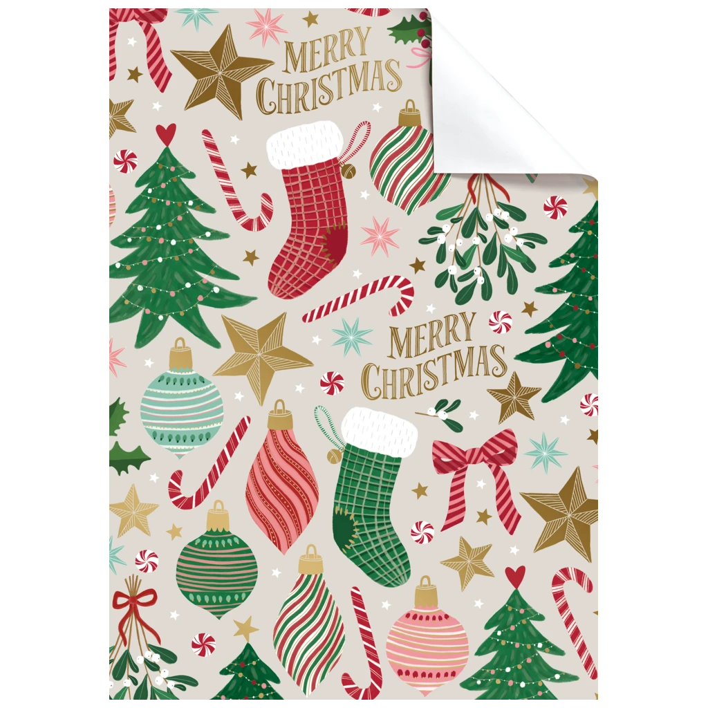 Geschenkpapier-Bogen „Charlize“ | 100×70 cm, 80 g/m², beige
