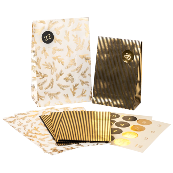 Adventskalender „Mariola“ | beige/gold