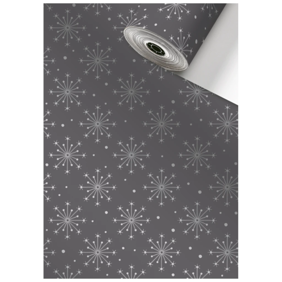Geschenkpapier Sécaré-Rolle „Nieve“ | 70 cm × 100 m, 76 g/m², dunkelgrau