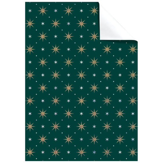 Feuille de papier cadeau « Zidonia » | 100×70 cm, 76 g/m², vert