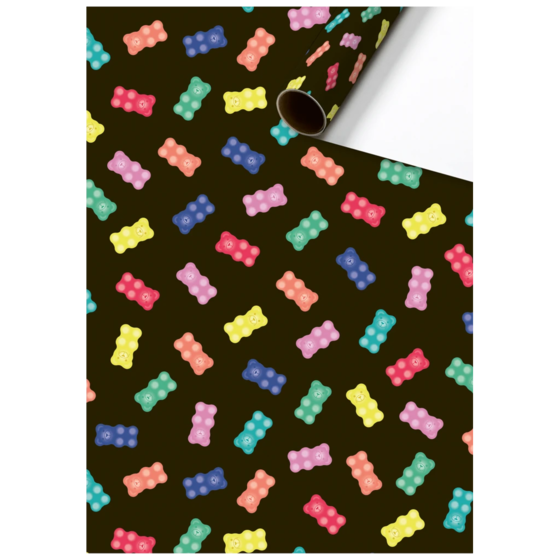 Geschenkpapier „Baia“ | 70 cm × 2 m, 80 g/m², schwarz