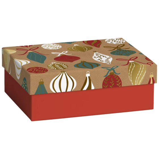 Geschenkbox „Lorena“ | 12×6×16,5 cm, rot/braun
