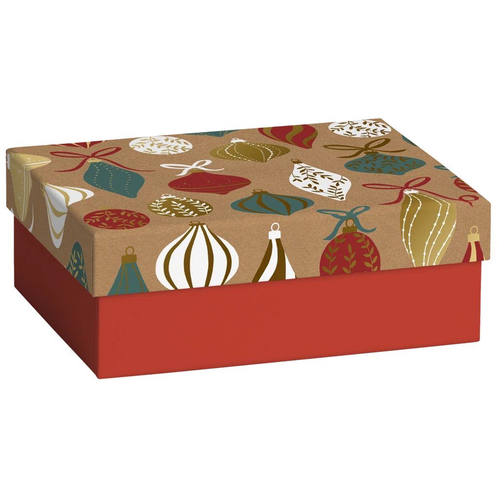 Geschenkbox „Lorena“ | 12×6×16,5 cm, rot/braun