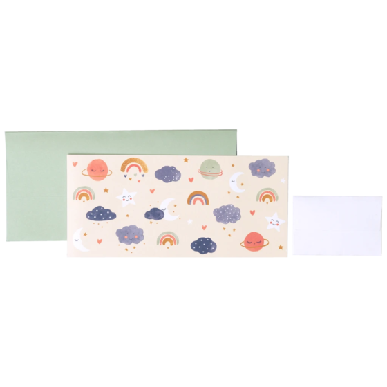 Geschenkkarte „Hiroko“ | beige/mint