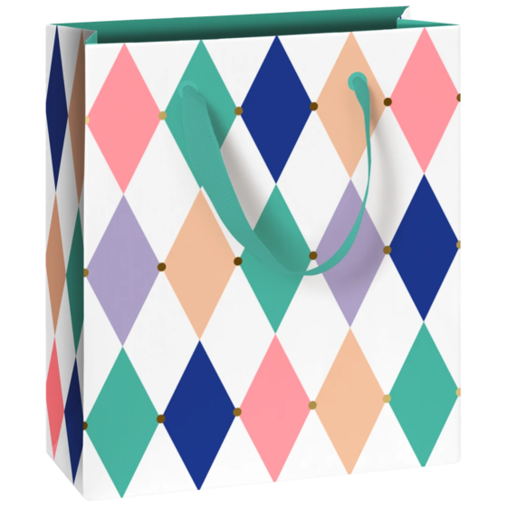 Geschenktasche „Giada“ | 18×21×8 cm, 250 g/m², mehrfarbig