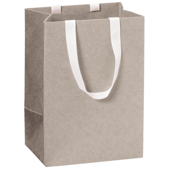 Geschenktasche One Colour | 10×14×8 cm, 250 g/m², hellgrau