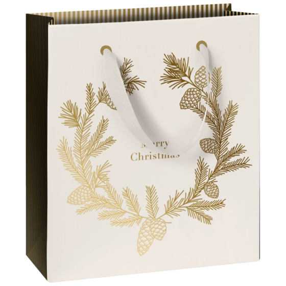 Geschenktasche „Mariola“ | 18×21×8 cm, 250 g/m², beige