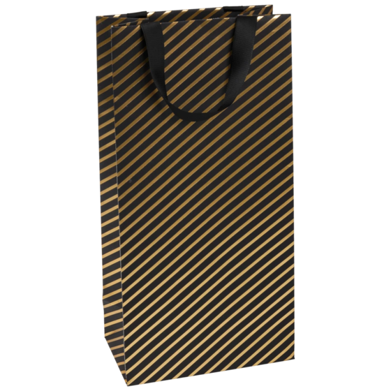 Geschenktasche „Stryge“ | 18×36×10,5 cm, 250 g/m², schwarz