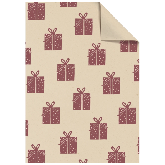 Geschenkpapier-Bogen „Leano“ | 50×70 cm, 70 g/m², hellbraun