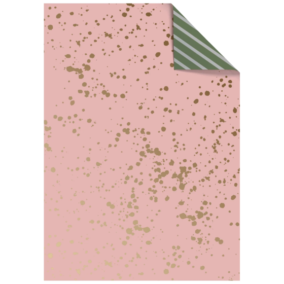 Papier cadeau « Sprenkel » | 100×70 cm, 80 g/m², rose