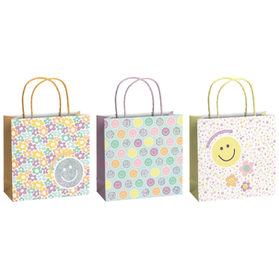 Geschenktaschen-Set „Nea“ | 20×20×8 cm, 200 g/m², mehrfarbig, pastell