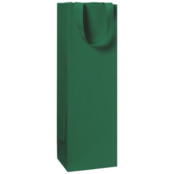 Flaschentasche One Colour | 11×36×10,5 cm, 250 g/m², dunkelgrün