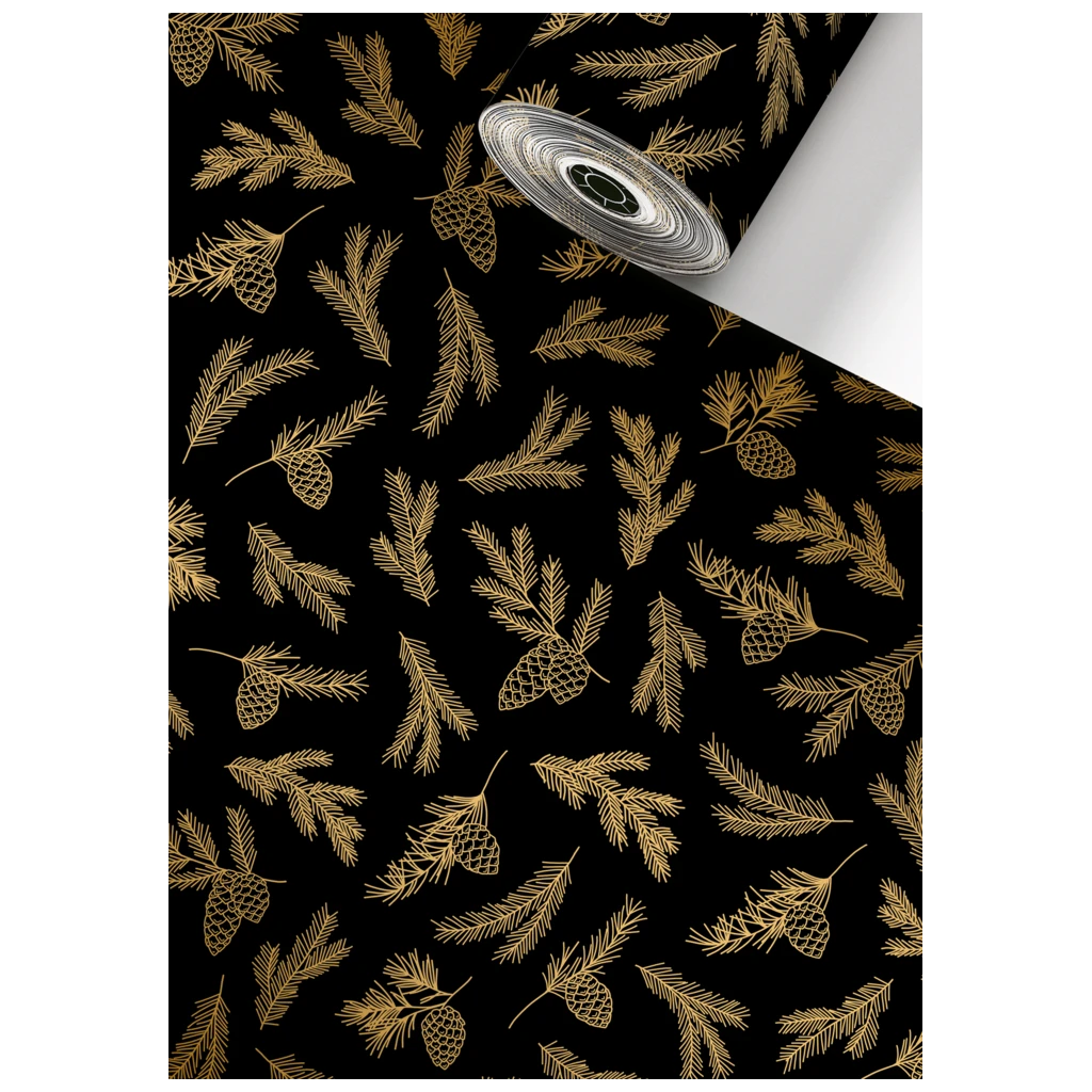 Geschenkpapier Sécaré-Rolle „Mariola“ | 30 cm × 100 m, 76 g/m², schwarz