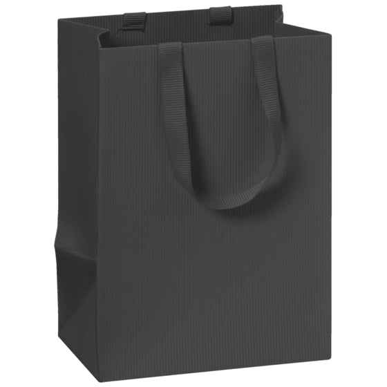 Geschenktasche One Colour | 10×14×8 cm, 250 g/m², schwarz