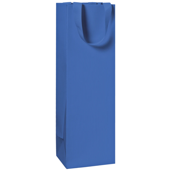 Flaschentasche One Colour | 11×36×10,5 cm, 250 g/m², dunkelblau
