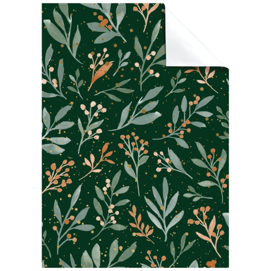 Geschenkpapier-Bogen „Arona“ | 100×70 cm, 80 g/m², dunkelgrün