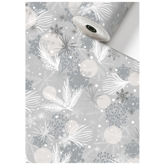 Geschenkpapier Sécaré-Rolle „Aiden“ | 70 cm × 100 m, 76 g/m², silber