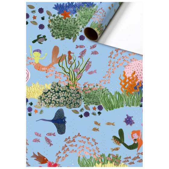 Geschenkpapier „Kairi“ | 70 cm × 1,5 m, 76 g/m², hellblau