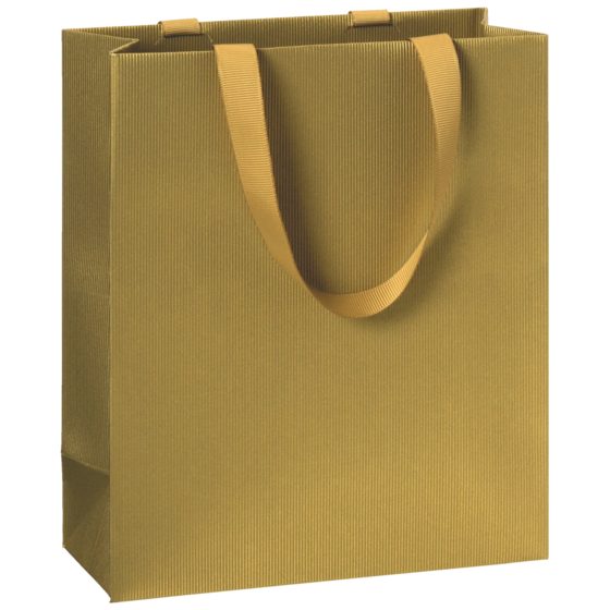 Geschenktasche One Colour | 18×21×8 cm, 250 g/m², gold