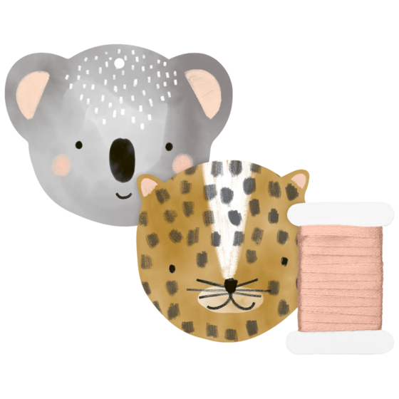 Geschenkanhänger-Set „Buba“ | braun/grau