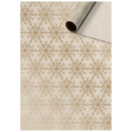 Geschenkpapier „Isobel“ | 70 cm × 2 m, beige/gold