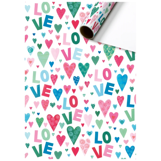 Geschenkpapier „Hanni“ | 70 cm × 2 m, 80 g/m², weiß