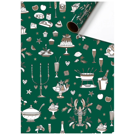 Geschenkpapier „Giayo“ | 70 cm × 2 m, 80 g/m², dunkelgrün