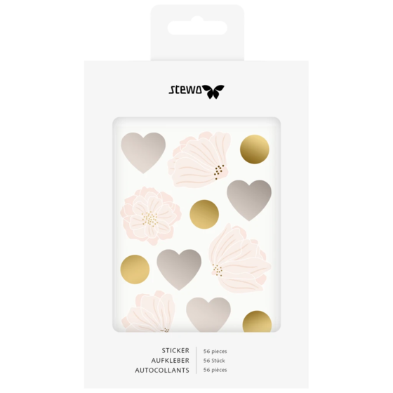 Sticker Sheet “Hether” | 110×150 mm, light rose/gold, 4 sheet(s)