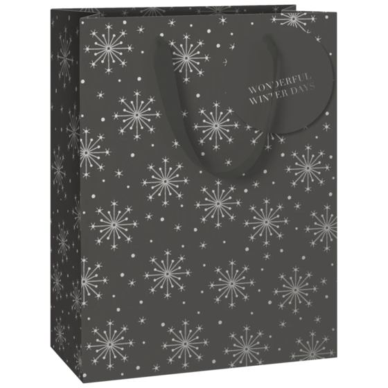 Geschenktasche „Nieve“ | 23×30×13 cm, 250 g/m², dunkelgrau