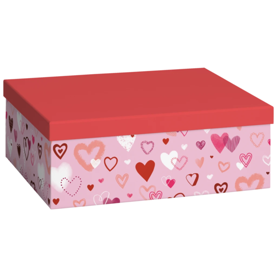 Geschenkbox „Amaia“ | 24×12×33 cm, 120 g/m², rosa/rot
