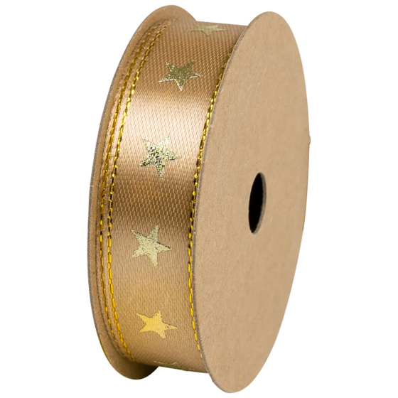 Geschenkband | Satin Polyester, 15 mm × 3 m, hellbraun