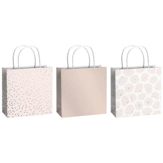 Gift Bag Set “Hether” | 20×20×8 cm, 200 gsm, antique rose, 3 piece(s)
