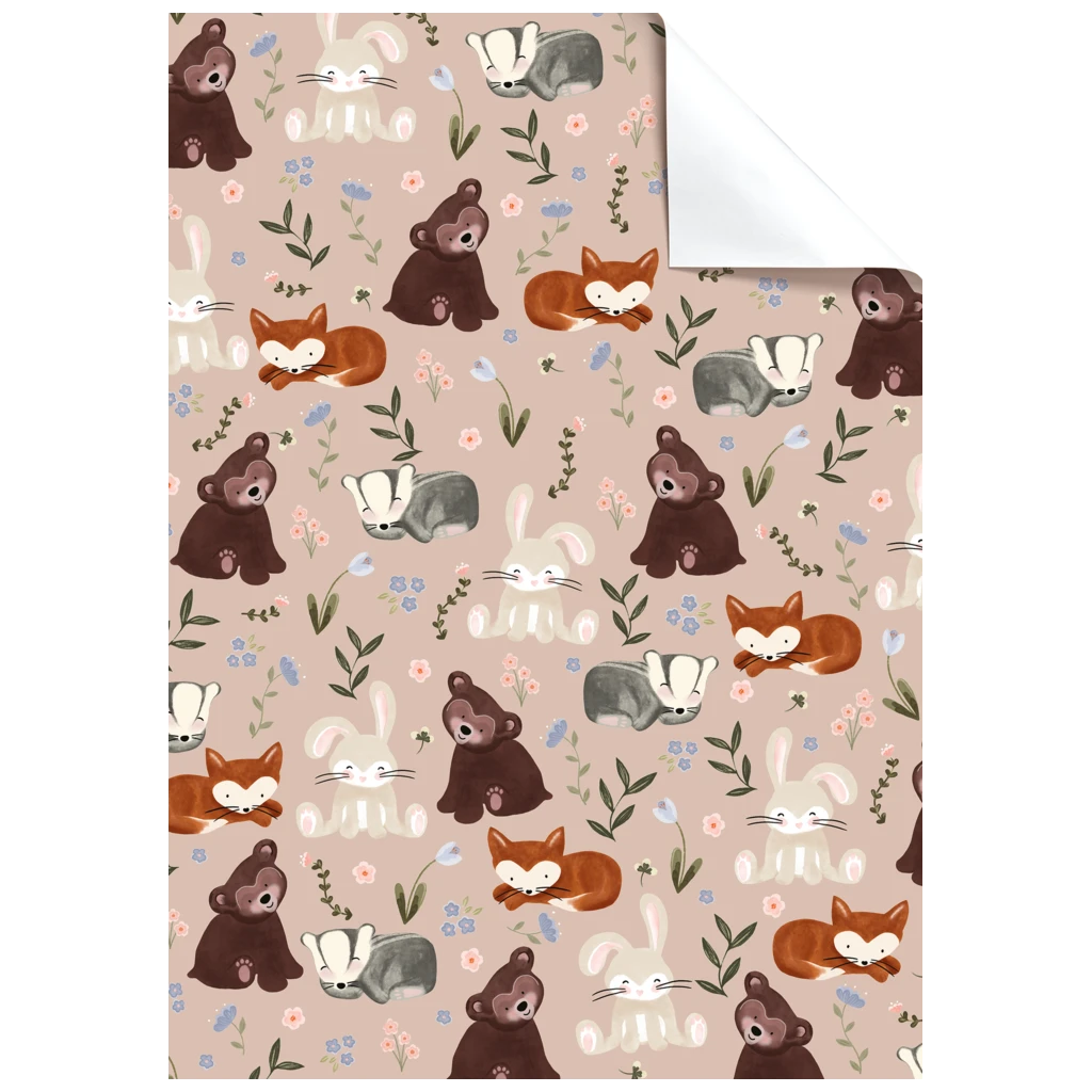Gift Wrapping Paper Sheet “Momo” | 50×70 cm, 70 gsm, antique rose