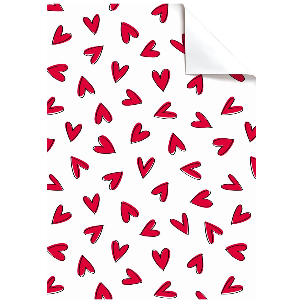 Feuille de papier cadeau « Riley » | 50×70 cm, 70 g/m², blanc