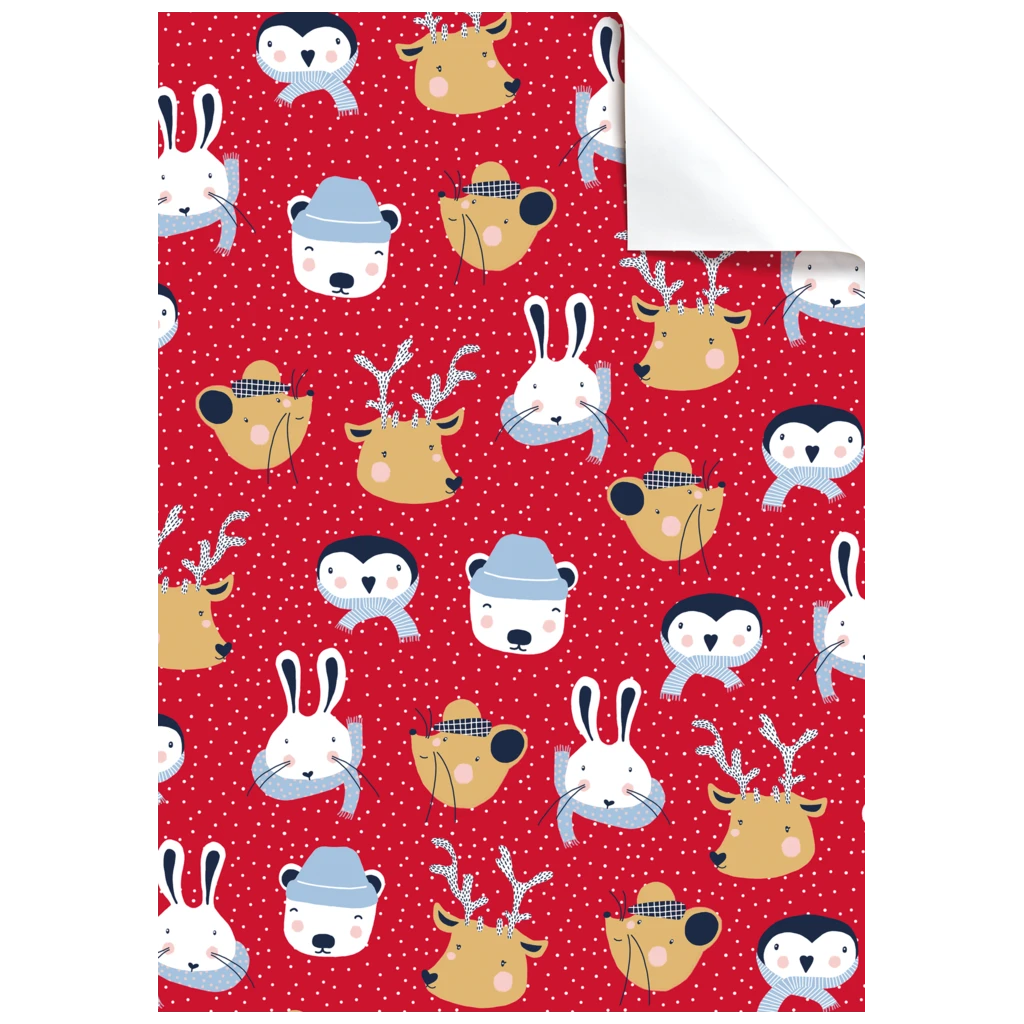 Geschenkpapier-Bogen „Malik“ | 50×70 cm, 80 g/m², rot