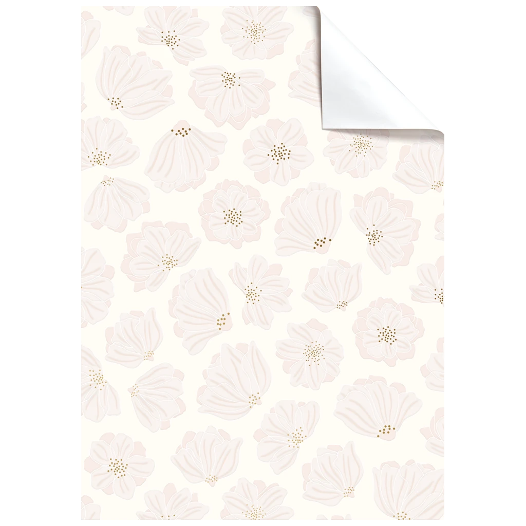 Feuille de papier cadeau « Hether » | 100×70 cm, 80 g/m², blanc