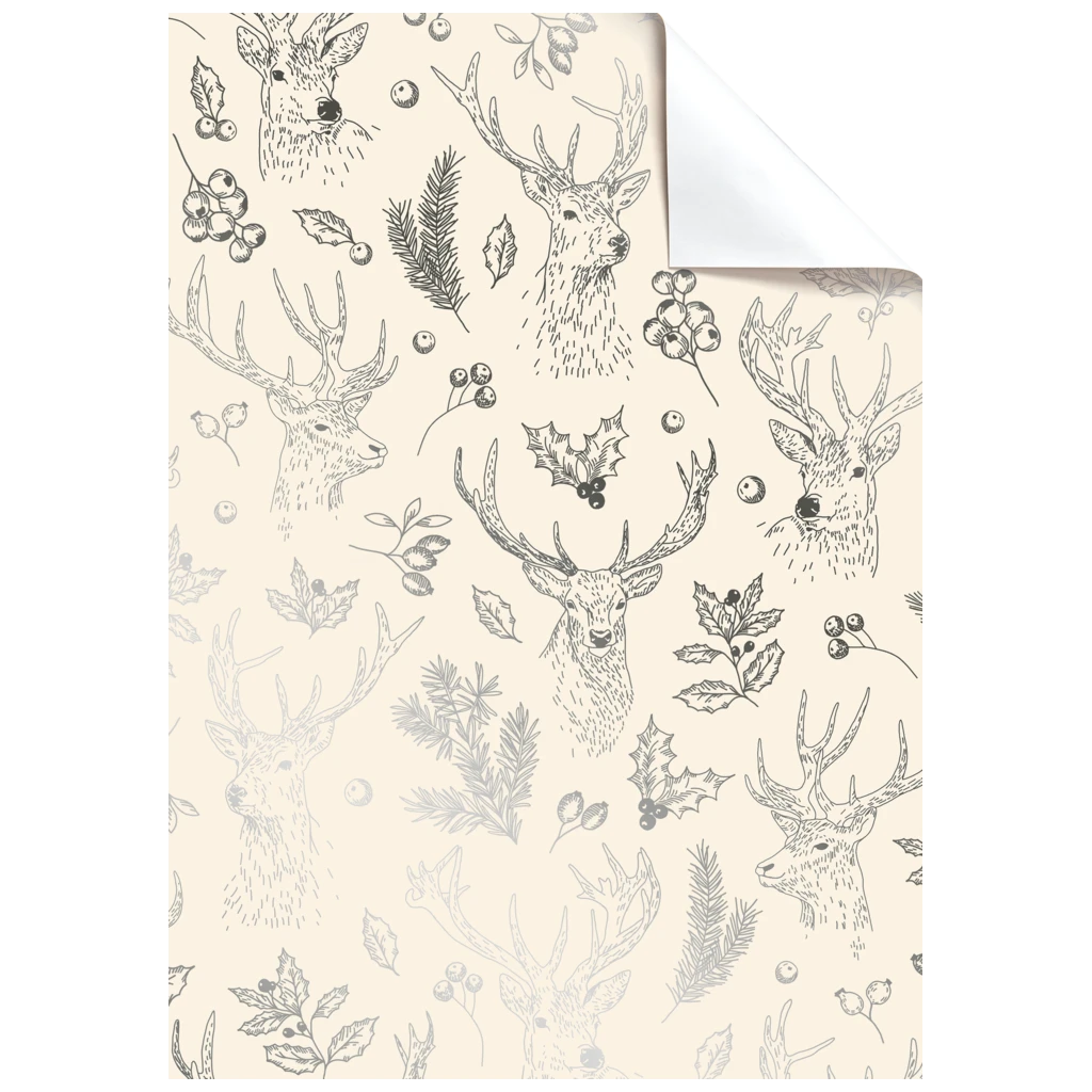 Gift Wrapping Paper Sheet “Beau” | 100×70 cm, 76 gsm, beige