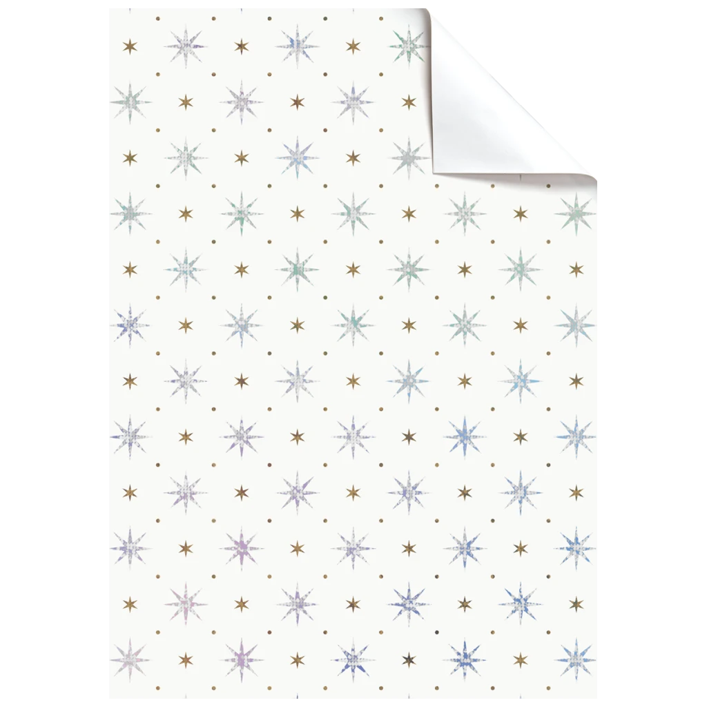 Gift Wrapping Paper Sheet “Zidonia” | 100×70 cm, 76 gsm, white